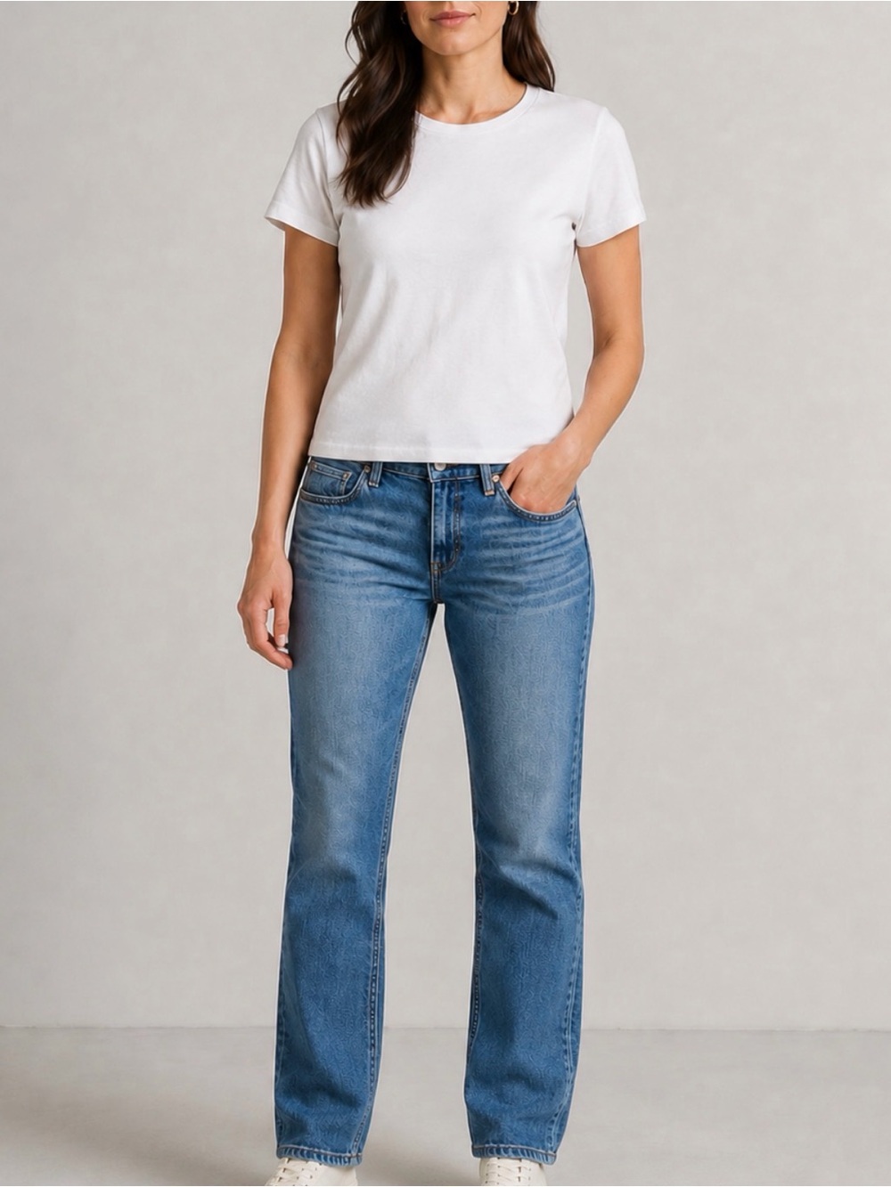 rag & bone  ore low rise Straight Leg Jeans - Light Blue Wash size 27